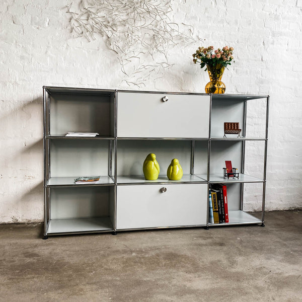 Highboard - lichtgrau matt pulverbeschichtet