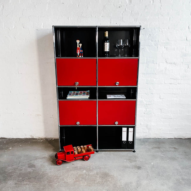 USM Haller - Regal - rot/schwarz