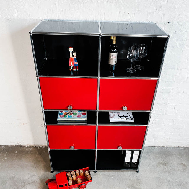 USM Haller - Regal - rot/schwarz