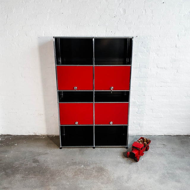 USM Haller - Regal - rot/schwarz