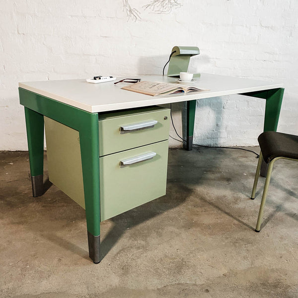 Vitra - Bureau Métallique Raw Edition - grün/weiß