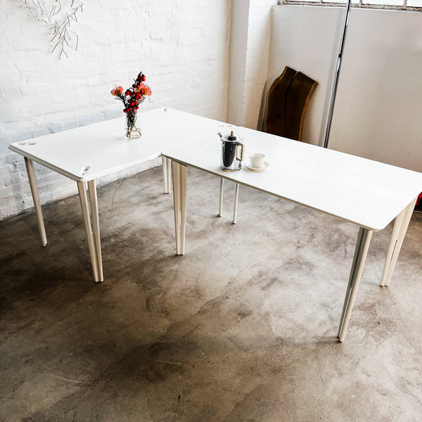 Magis - 2er Set Tische - Piggyback - Eiche weiß - Stapelbar!