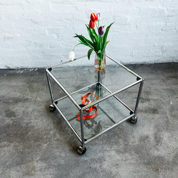 USM Haller - Beistelltisch - Glastablare - 50 cm x 50 cm
