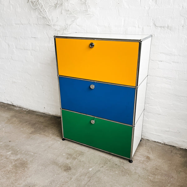 USM Haller - Highboard - Bunt - Weißer Korpus