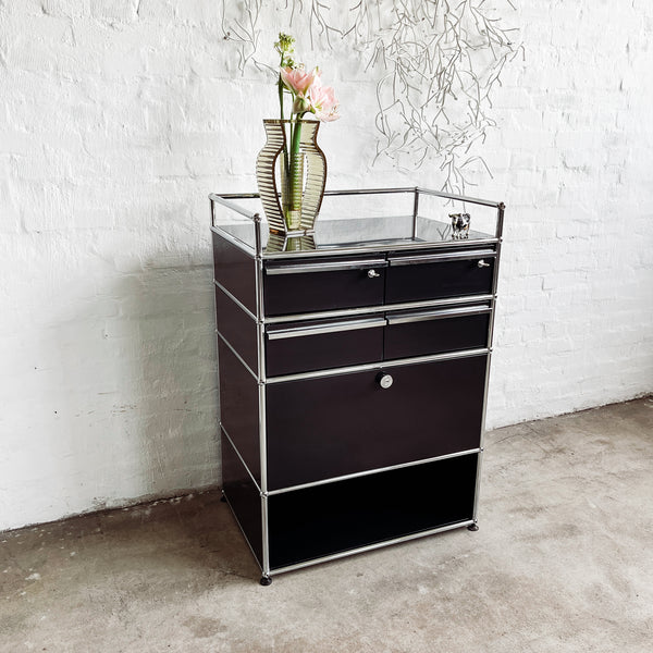 USM Haller - Doppelcontainer - schwarz - gebrauchte Designermöbel