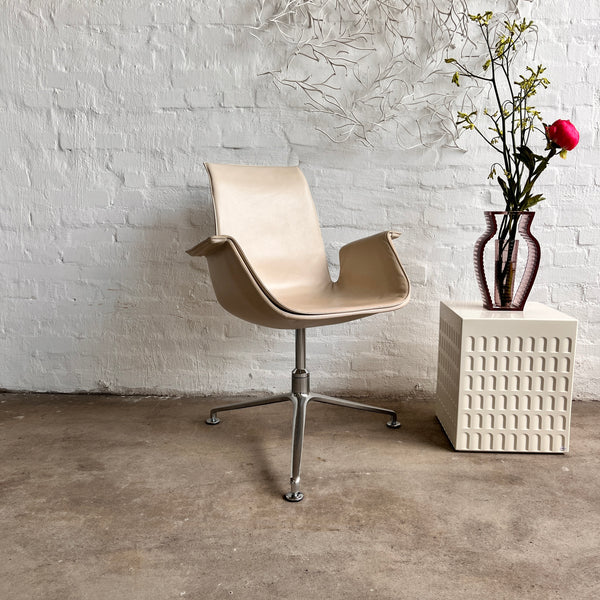 Walter Knoll - FK Schalensessel - Leder creme - Preben Fabricius & Jørgen Kastholm - guter gebrauchter Zustand