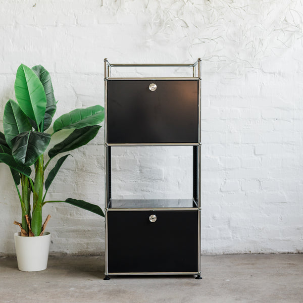 USM Haller - Highboard 1x4 - 2 Klappen - schwarz - gebrauchter TOP Zustand