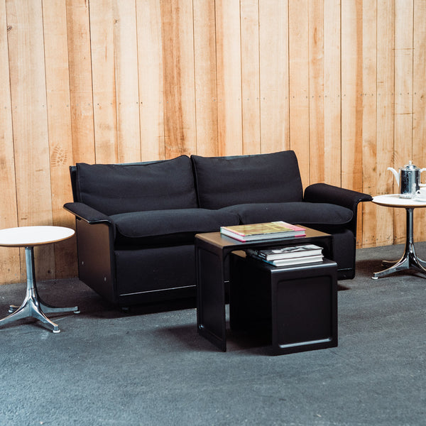 Vitsoe - Sesselprogramm 620 - Couch Zweisitzer - Schwarz - Dieter Rams - sehr guter gebrauchter Zustand