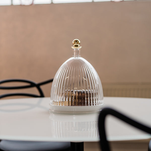 Kartell - Tafelaufsatz - La coupole - Transparent Weiß - Fabio Novembre - NEU