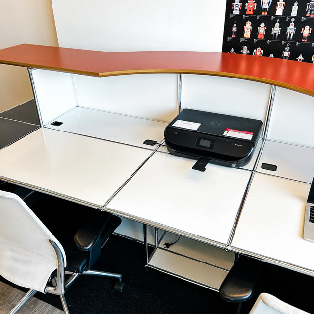USM Haller - Theke - Arbeitsplatz - Anthrazitgrau/Weiß/Rot - TOP Zustand!