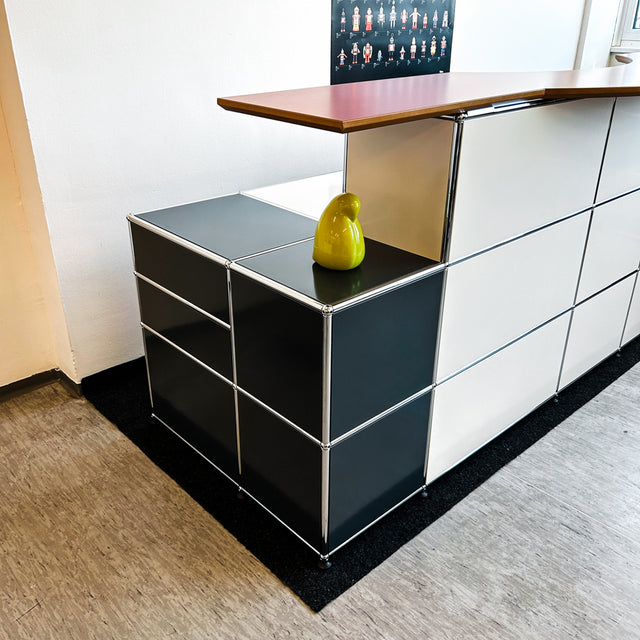 USM Haller - Theke - Arbeitsplatz - Anthrazitgrau/Weiß/Rot - TOP Zustand!