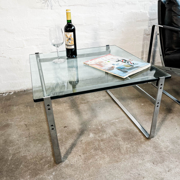 Walter Knoll - Fabricius Side Table - Glas/Mattchrom