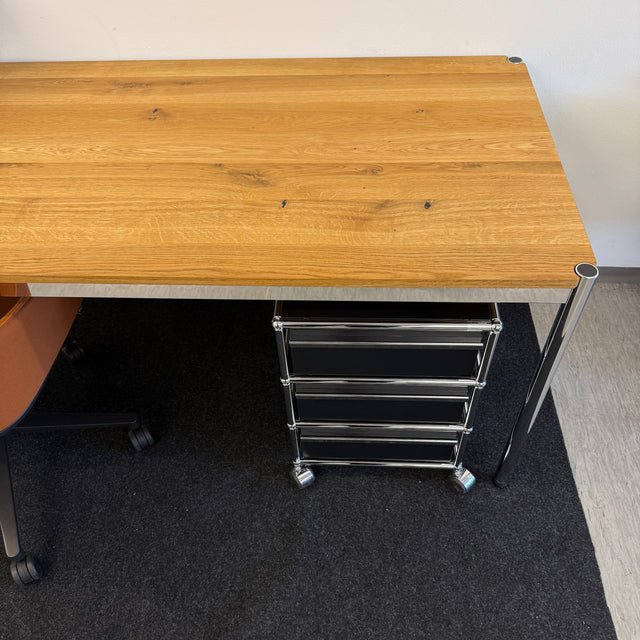 USM Haller - Rollcontainer - Schwarz - Drei A6 Schubladen