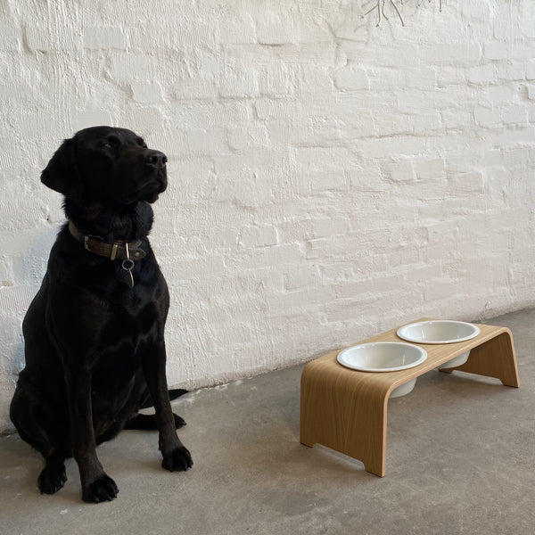 dogBar® - Classic Hundenapf Medium - Eiche hell