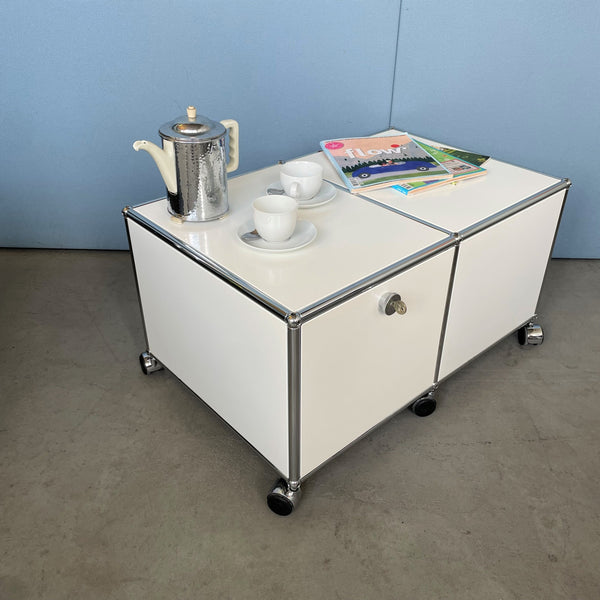 USM Haller - Rollcontainer - Couchtisch - reinweiß