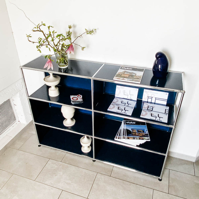 Highboard - stahlblau