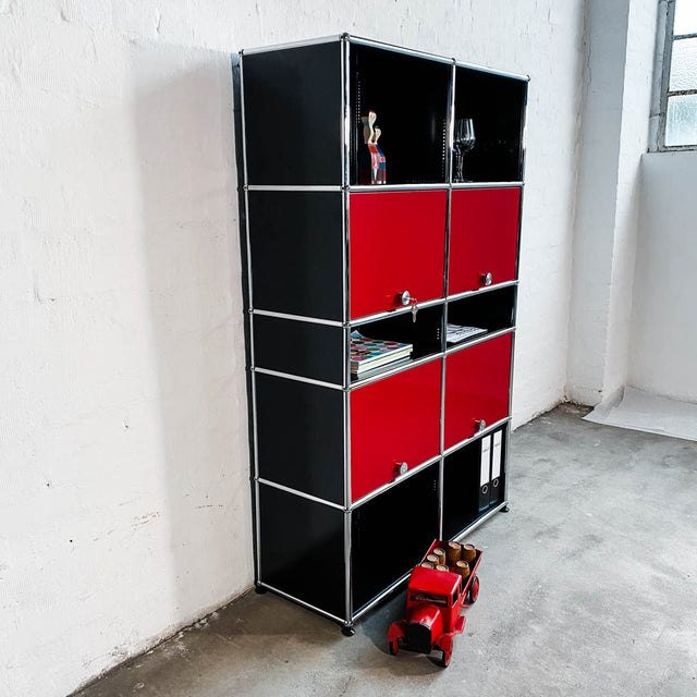 USM Haller - Regal - rot/schwarz