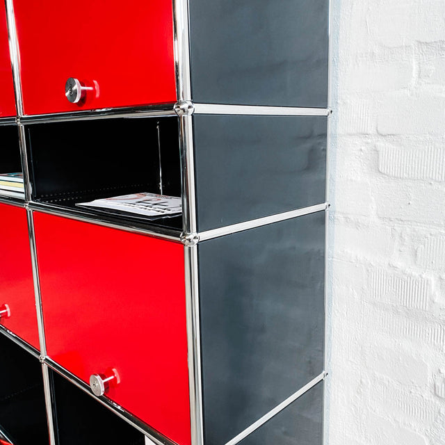 USM Haller - Regal - rot/schwarz