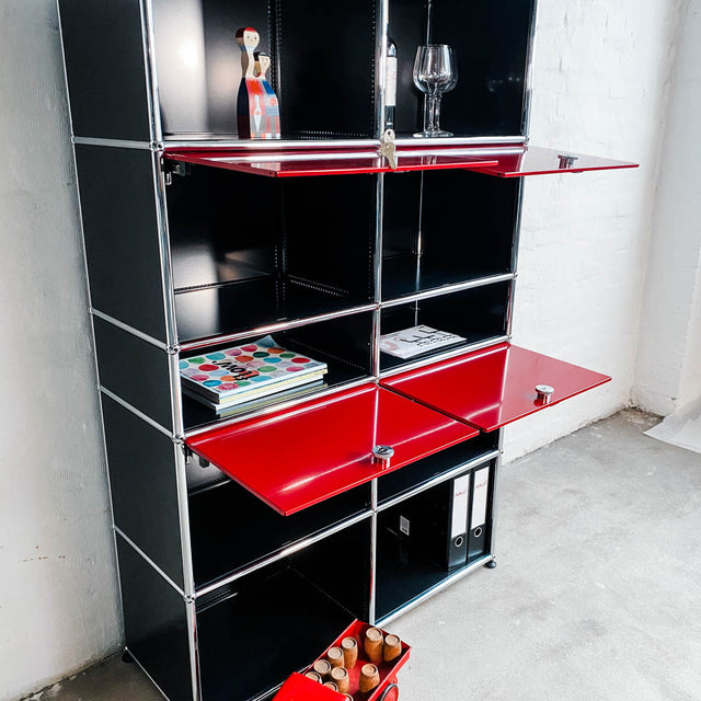 USM Haller - Regal - rot/schwarz