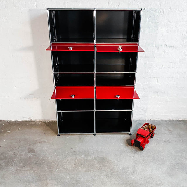 USM Haller - Regal - rot/schwarz