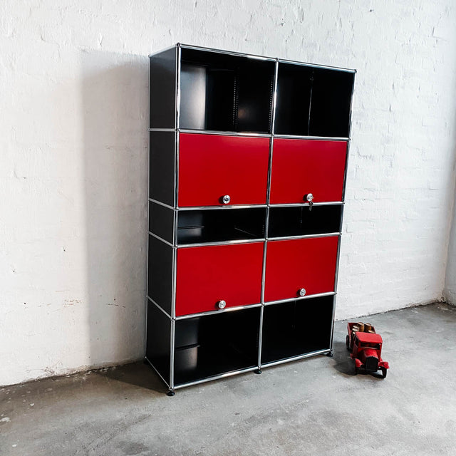 USM Haller - Regal - rot/schwarz