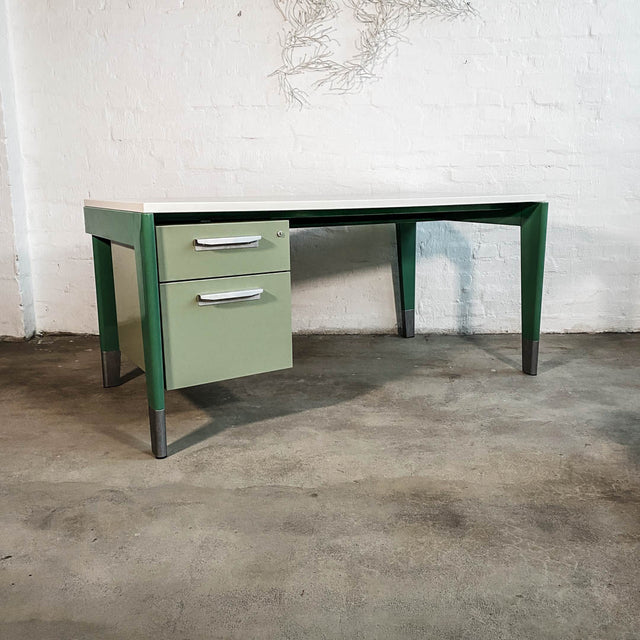 Vitra - Bureau Métallique Raw Edition - grün/weiß