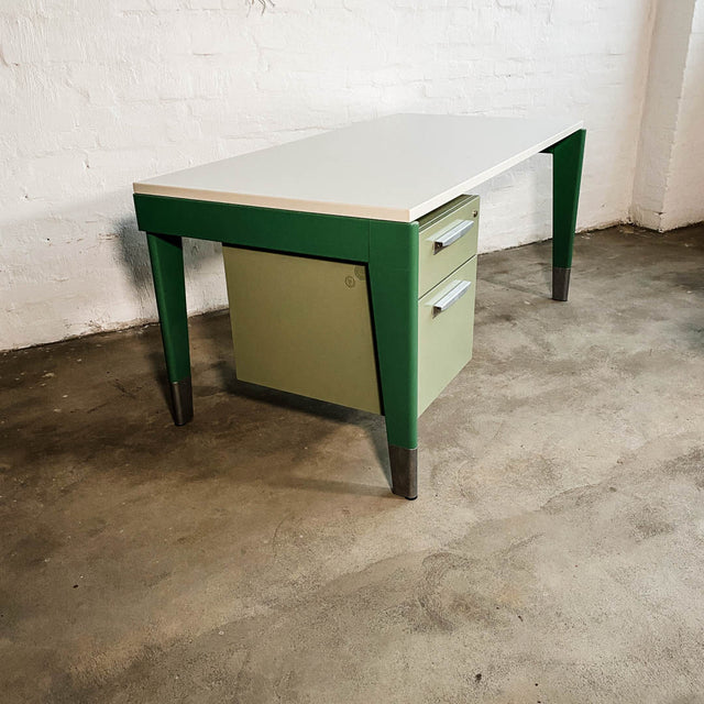 Vitra - Bureau Métallique Raw Edition - grün/weiß