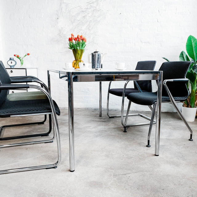 USM Haller - Tisch - perlgrau alumatt - 150 x 80 cm - guter gebrauchter Zustand