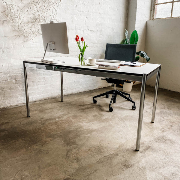 USM Haller Tisch Fenix - weiß - 150 x 75 cm - gebrauchte TOP Qualität