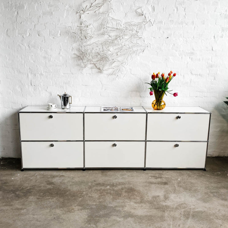 USM Haller - Sideboard - Weiß - Sechs Fächer