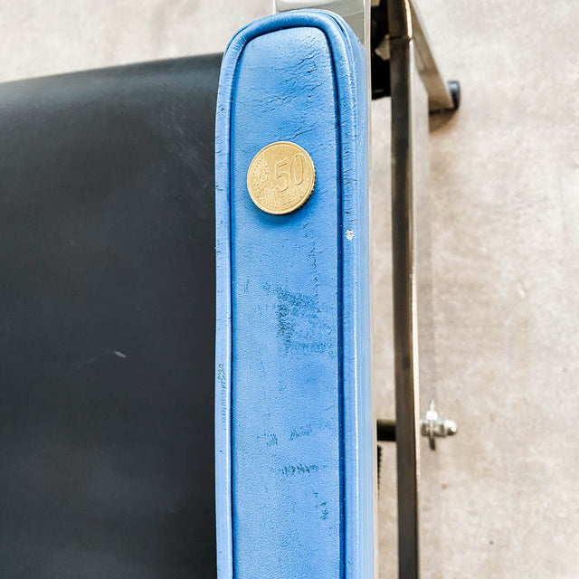 Tecta - D80 Grand Repos - Sessel - Leder schwarz/blau - Jean Prouvé - guter gebrauchter Zustand