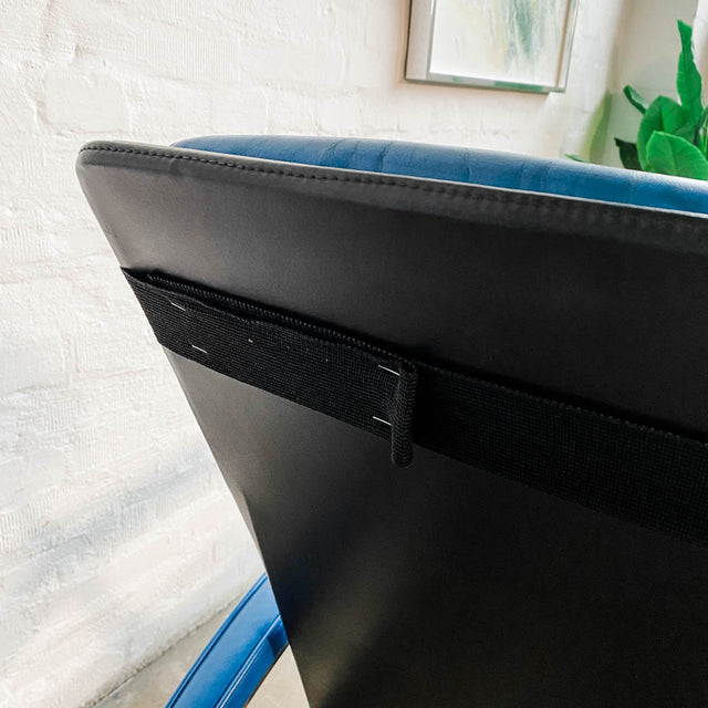 Tecta - D80 Grand Repos - Sessel - Leder schwarz/blau - Jean Prouvé - guter gebrauchter Zustand