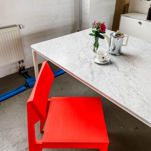 Vitra - Plate Dining Table - Marmor weiß