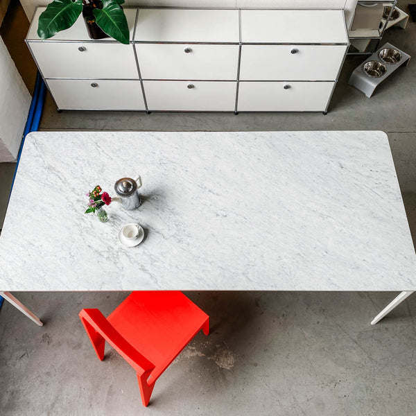 Vitra - Plate Dining Table - Marmor weiß