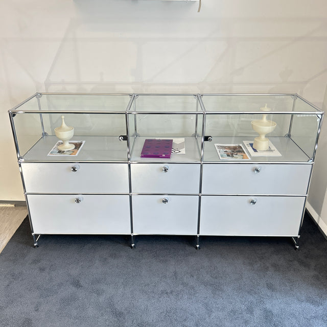 USM Haller - Sideboard/Vitrine - mattsilber - gebrauchter TOP Zustand