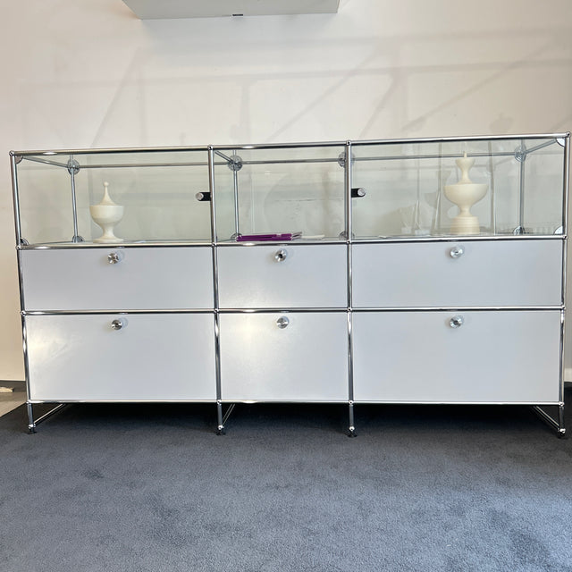 USM Haller - Sideboard/Vitrine - mattsilber - gebrauchter TOP Zustand