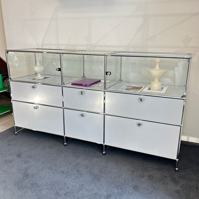 USM Haller - Sideboard/Vitrine - mattsilber - gebrauchter TOP Zustand