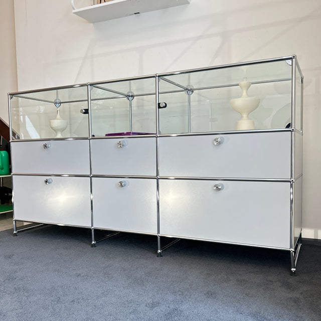 USM Haller - Sideboard/Vitrine - mattsilber - gebrauchter TOP Zustand