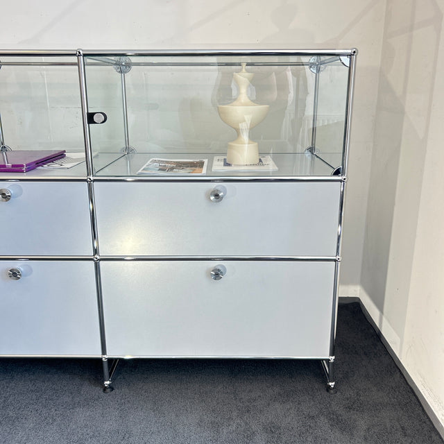USM Haller - Sideboard/Vitrine - mattsilber - gebrauchter TOP Zustand