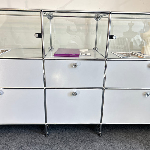 USM Haller - Sideboard/Vitrine - mattsilber - gebrauchter TOP Zustand