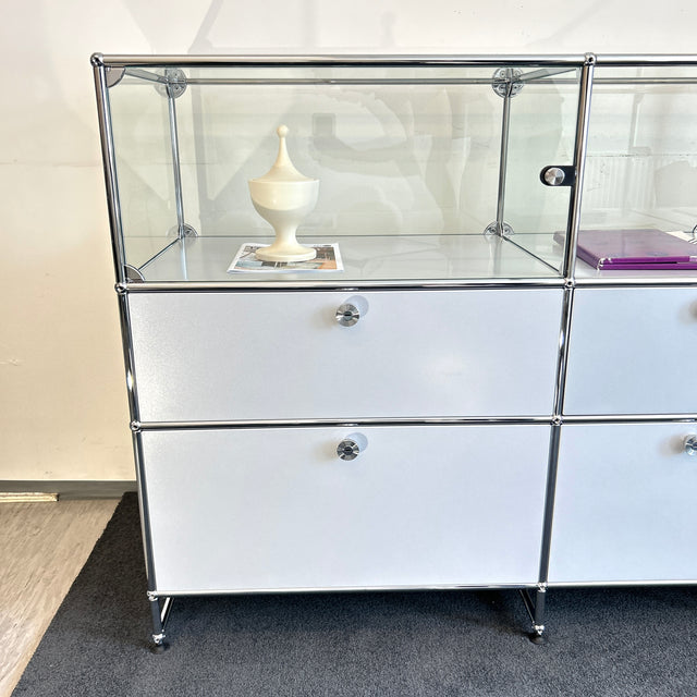 USM Haller - Sideboard/Vitrine - mattsilber - gebrauchter TOP Zustand