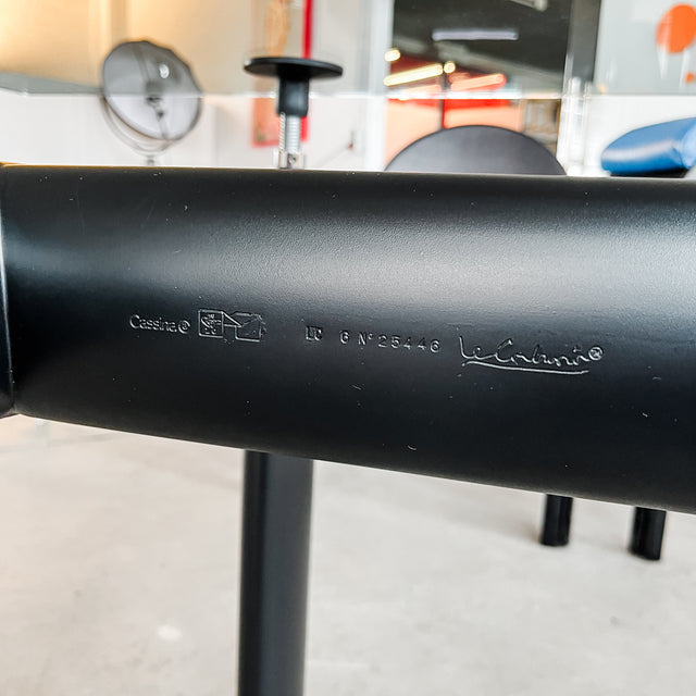Cassina LC 6  Esstisch - schwarz - Kristallglasplatte - gebrauchter TOP Zustand