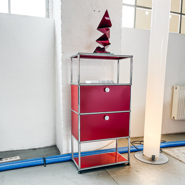 USM Haller - Highboard - rubinrot - TOP Zustand!