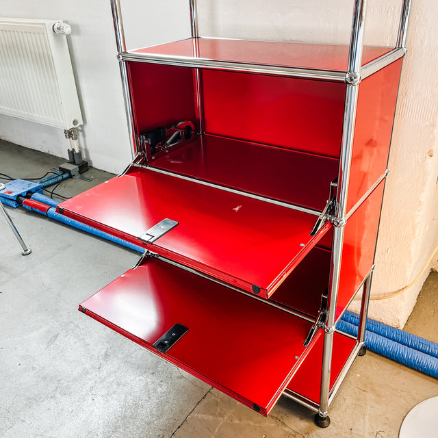 USM Haller - Highboard - rubinrot - TOP Zustand!