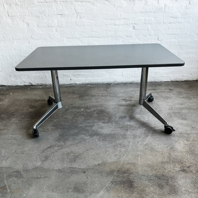 WERNDL - Klapptisch - grau - rollbar