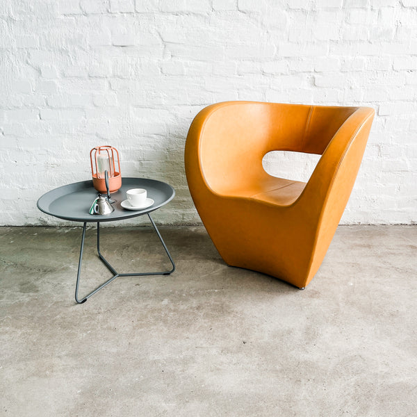 Moroso - Victoria and Albert - Sessel - Leder gelb - Ron Arad - guter gebrauchter Zustand