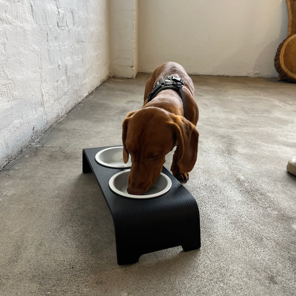 dogBar® - Classic Hundenapf small - Eiche dunkel