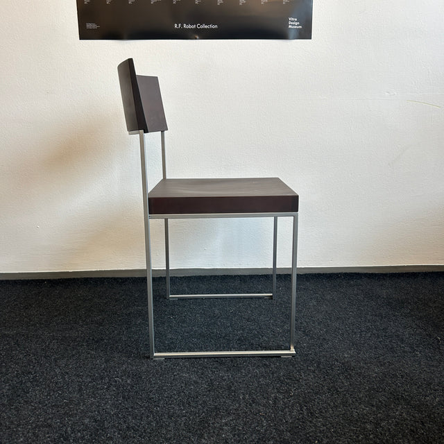 La Palma - Cuba Stuhl - Mattverchromt/Nussbaum gebeizt