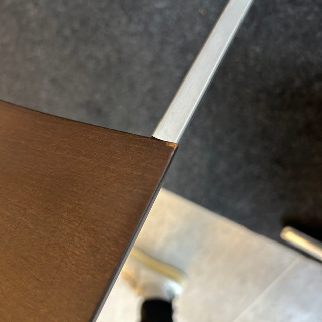 La Palma - Cuba Stuhl - Mattverchromt/Nussbaum gebeizt