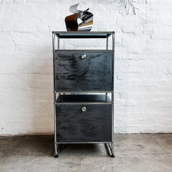 USM Haller - Highboard - Schwarz - Industrielook